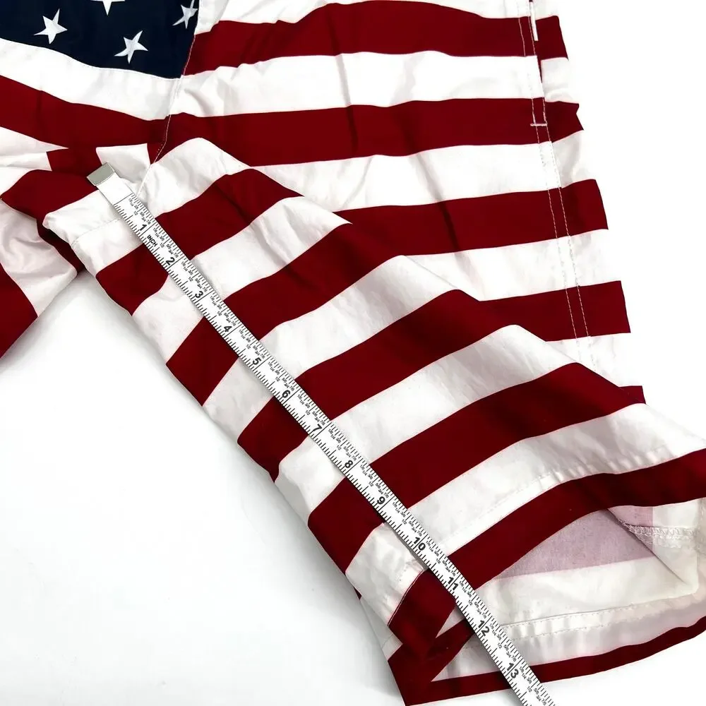 Old Navy Youth Patriotic Flag Board Shorts Youth Size 18 Preowned Unlined